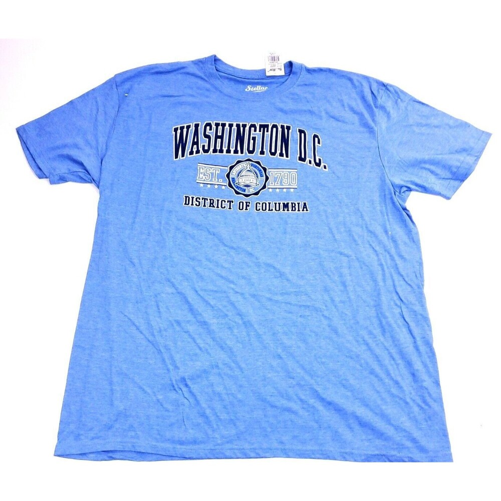 Stellar Washington DC T-shirt Size XXL Blue District of Columbia Cotton
